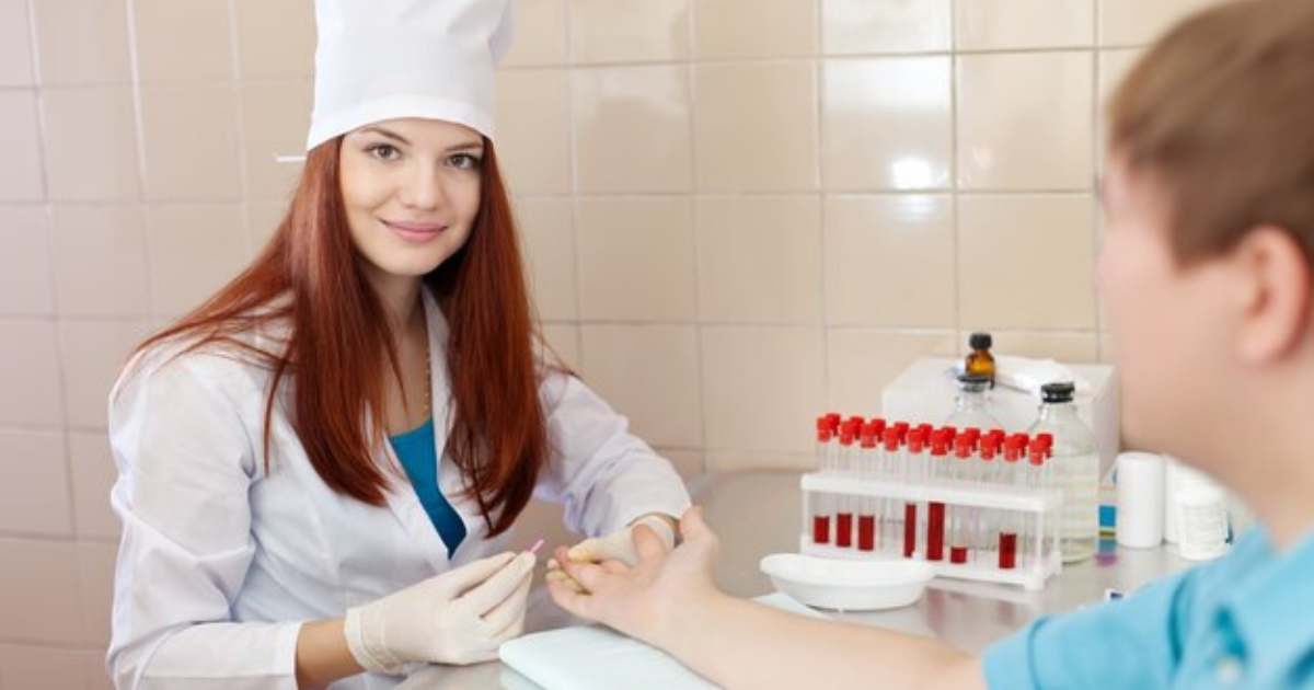 finger prick blood test